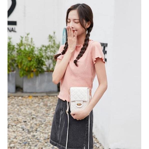 新款小香風菱格手機斜挎小包-細節圖2