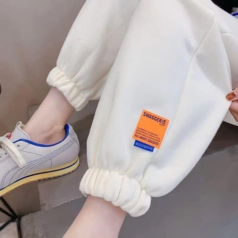 KITTY雜貨舖～加絨加厚顯瘦束腳棉褲-細節圖2