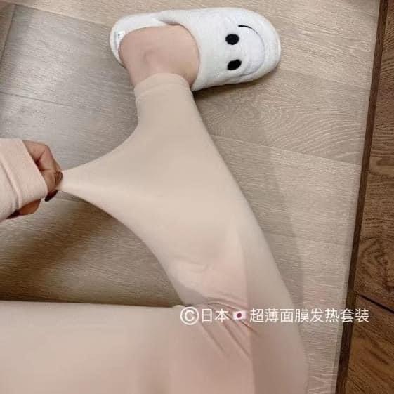 出口日本超薄塑身保暖發熱衣褲兩件套-細節圖6