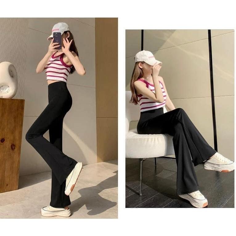 增高顯瘦微喇叭高腰鯊魚褲-細節圖7