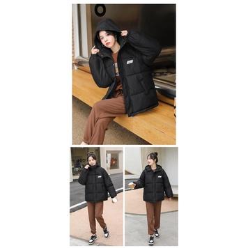 女款立體修身顯瘦羽絨棉連帽外套-細節圖5