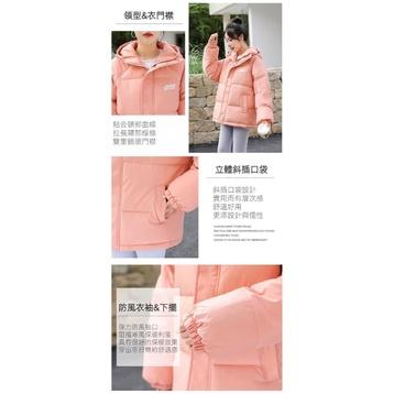 女款立體修身顯瘦羽絨棉連帽外套-細節圖6