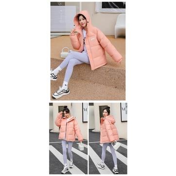 女款立體修身顯瘦羽絨棉連帽外套-細節圖9