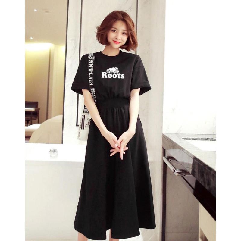 圓領束腰過膝長裙長版衣-細節圖4