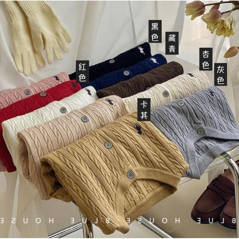 經典Polo麻花圓領排釦針織外套-細節圖4