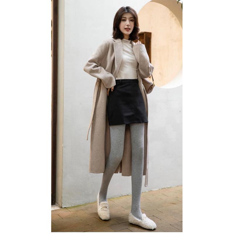 豎條紋棉質高腰美腿褲襪打底褲-細節圖3