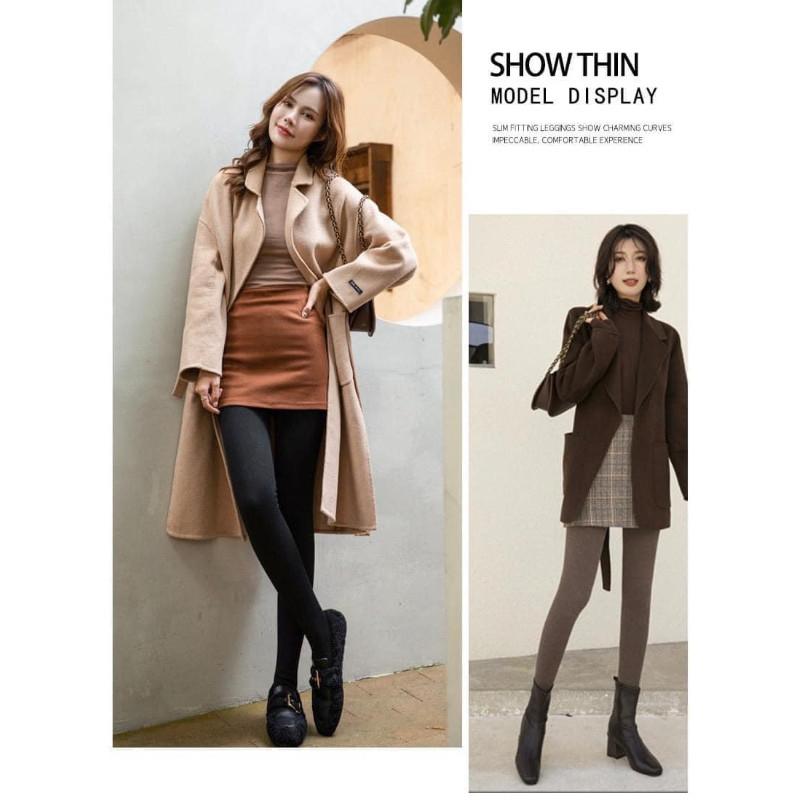 豎條紋棉質高腰美腿褲襪打底褲-細節圖6