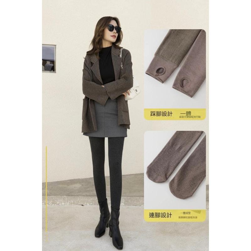 豎條紋棉質高腰美腿褲襪打底褲-細節圖7