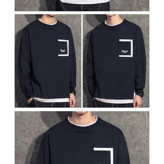 KITTY雜貨舖～男款加絨加厚拼接衫-細節圖3