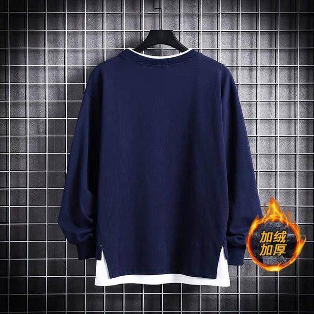 KITTY雜貨舖～男款加絨加厚拼接衫-細節圖5