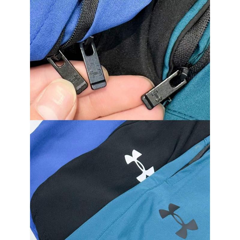 後口袋網眼鬆緊開衩運動短褲-細節圖3