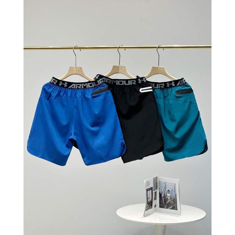 後口袋網眼鬆緊開衩運動短褲-細節圖5