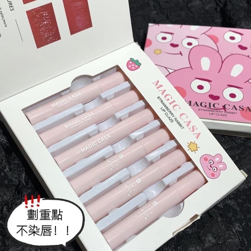 草莓兔鏡面水光唇釉6支盒裝-細節圖7