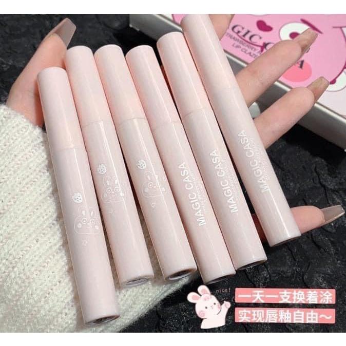 草莓兔鏡面水光唇釉6支盒裝-細節圖8