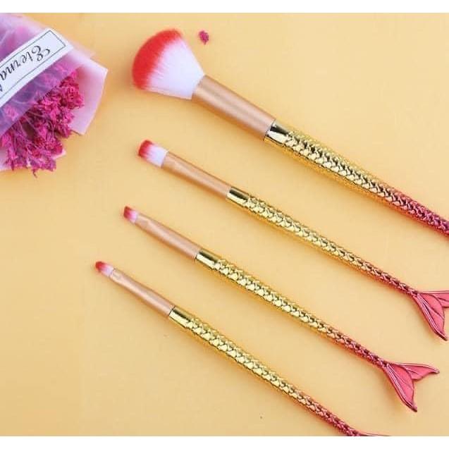 夢幻漸變美人魚尾化妝刷4件套-細節圖8