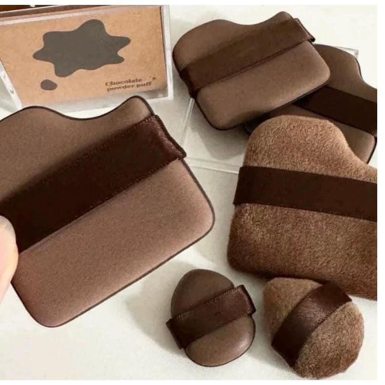 巧克力餅乾2合一氣墊粉撲6件組盒-細節圖4