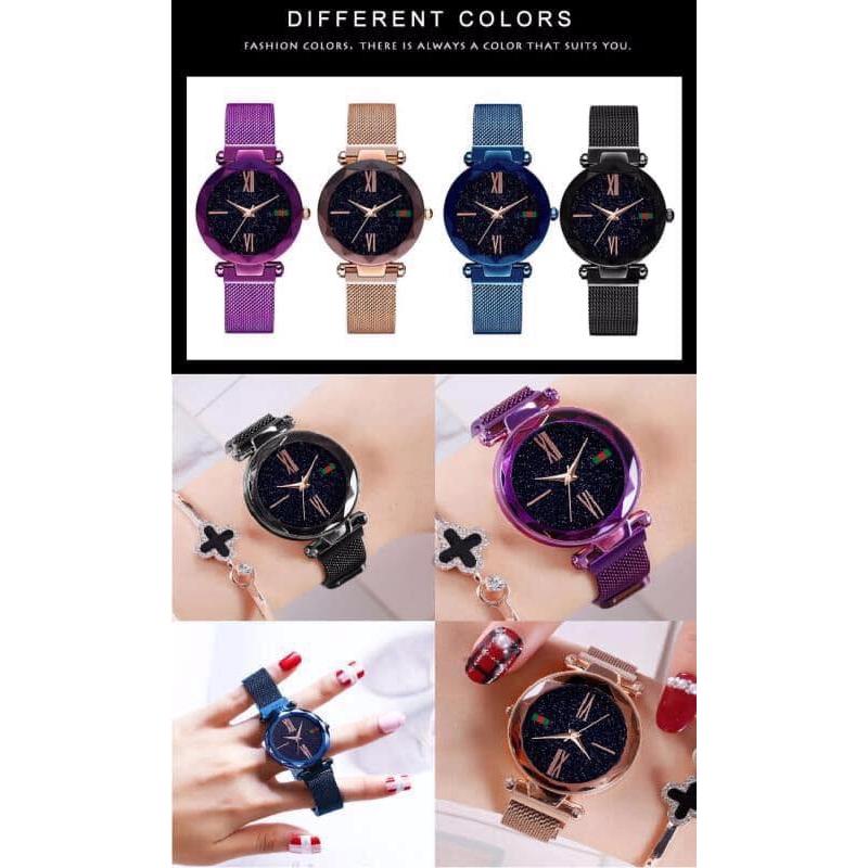 爆紅韓國吸磁閃亮星空石英錶-細節圖4