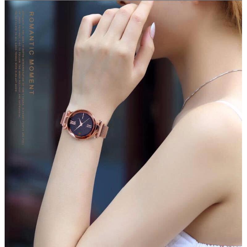 爆紅韓國吸磁閃亮星空石英錶-細節圖5