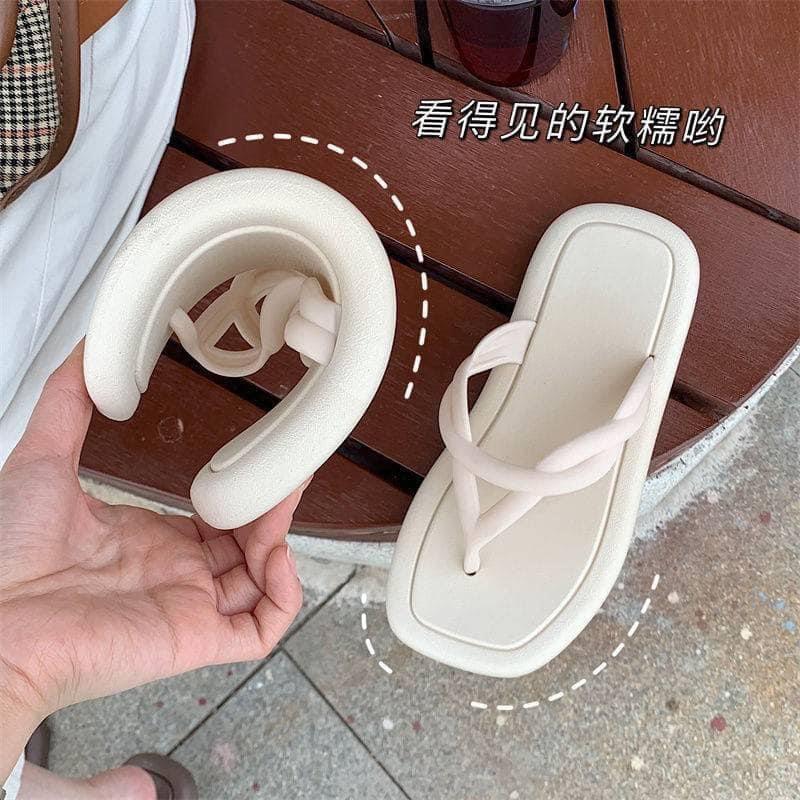 KITTY雜貨舖～復古人字軟底拖鞋-細節圖3