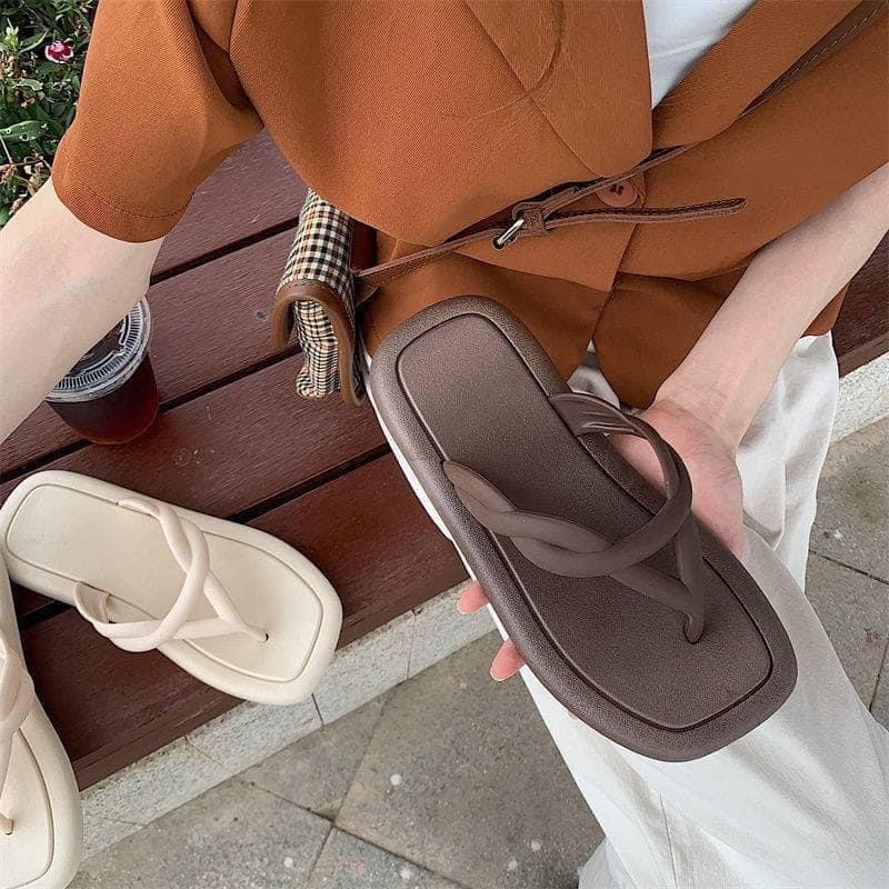 KITTY雜貨舖～復古人字軟底拖鞋-細節圖4