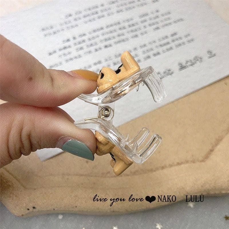 可愛透明小熊劉海髮夾(4入)-細節圖4