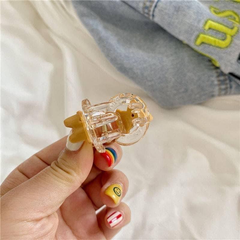 可愛透明小熊劉海髮夾(4入)-細節圖7