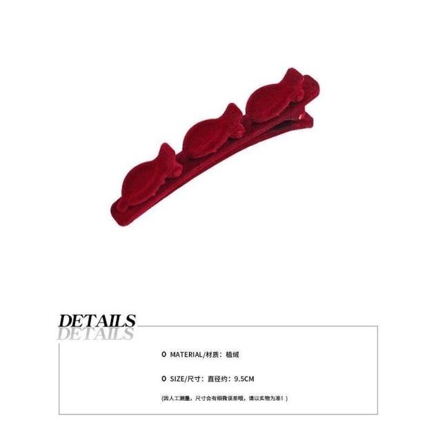 KITTY雜貨舖～無痕編髮側邊夾(3入)-細節圖3