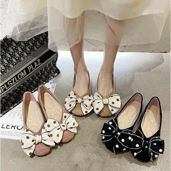 甜美圓點蝴蝶結軟底豆豆鞋-細節圖4