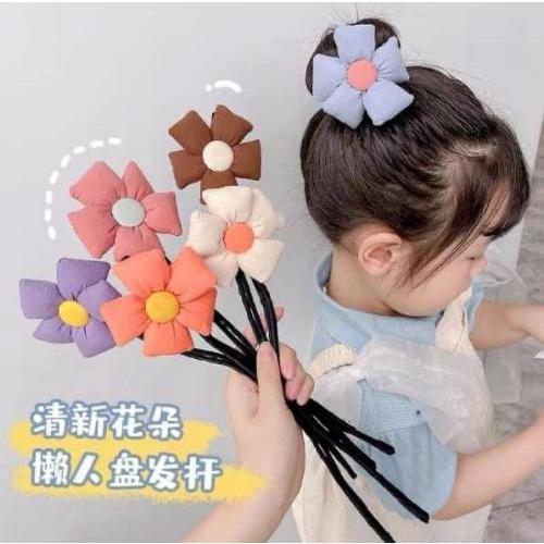 韓國大花朵丸子頭盤髮器(一組4個)-細節圖5