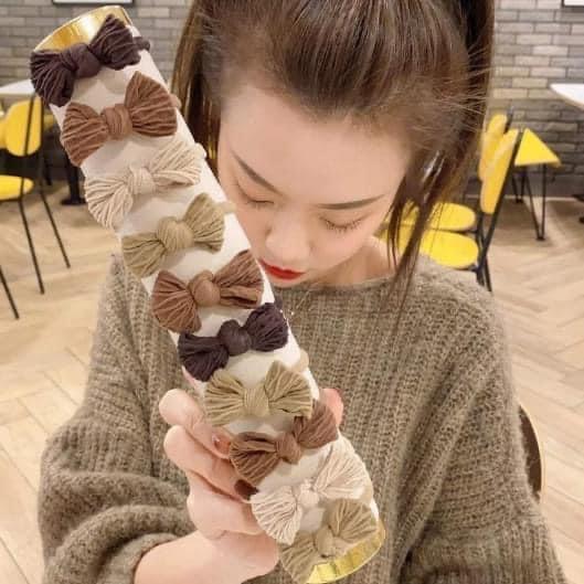 韓國小蝴蝶結髮繩(一組20條)-細節圖5