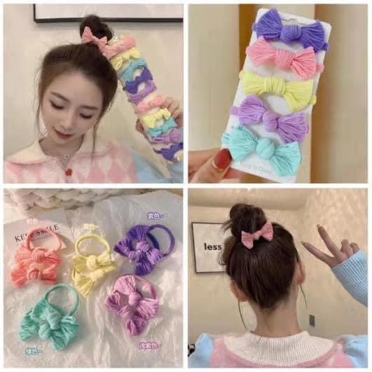 韓國小蝴蝶結髮繩(一組20條)-細節圖6