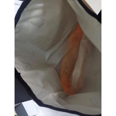 星巴克編織撞色黃色大手提包-細節圖9