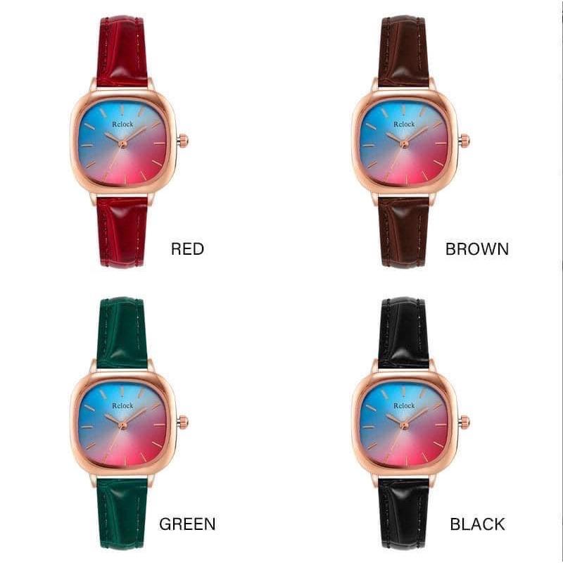 Kitty雜貨舖～潮流漸變色皮帶手錶-細節圖5