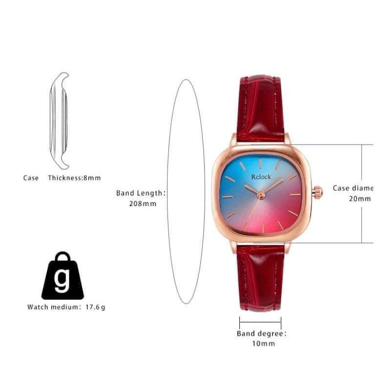 Kitty雜貨舖～潮流漸變色皮帶手錶-細節圖6