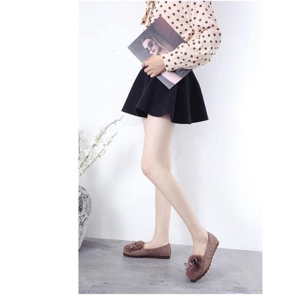 蝴蝶結加絨耐磨牛津軟底毛毛平底鞋-細節圖4