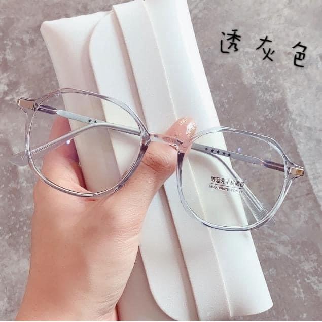 網紅款不規則透色抗藍光眼鏡-細節圖5