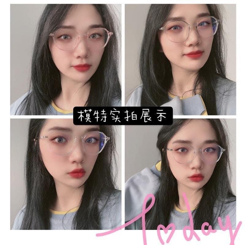 網紅款不規則透色抗藍光眼鏡-細節圖7