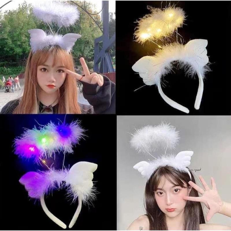 KITTY雜貨舖～毛絨絨天使發光髮箍-細節圖5