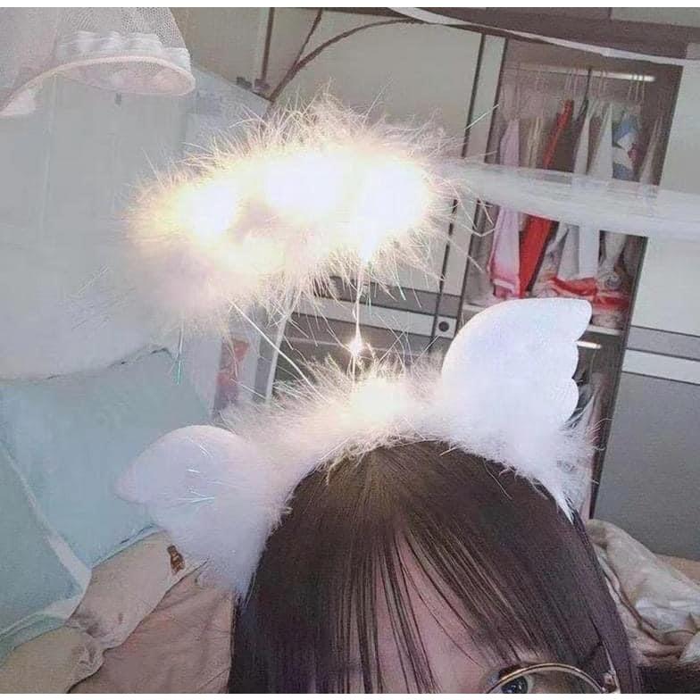 KITTY雜貨舖～毛絨絨天使發光髮箍-細節圖8