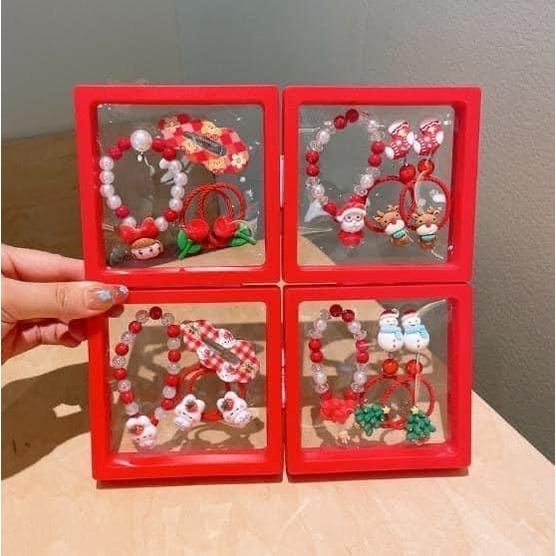 聖誕系列髮飾6件套防塵盒裝-細節圖3