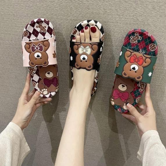 繽紛小熊蝴蝶結防滑拖鞋-細節圖2