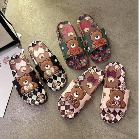 繽紛小熊蝴蝶結防滑拖鞋-細節圖3