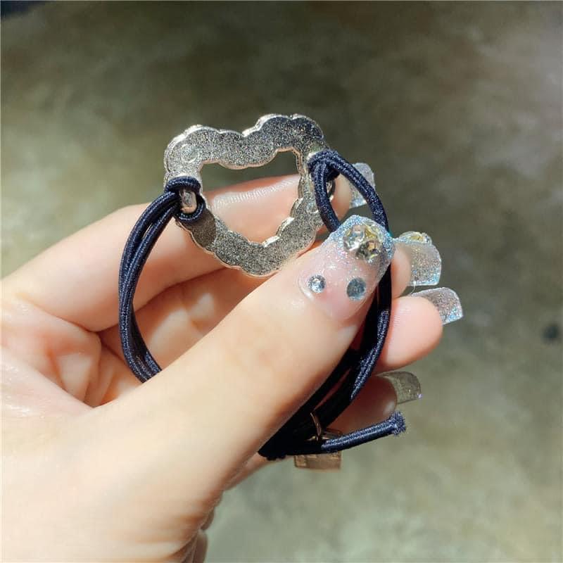 爆款高級感小香風鍊條髮繩(一組10條)-細節圖3