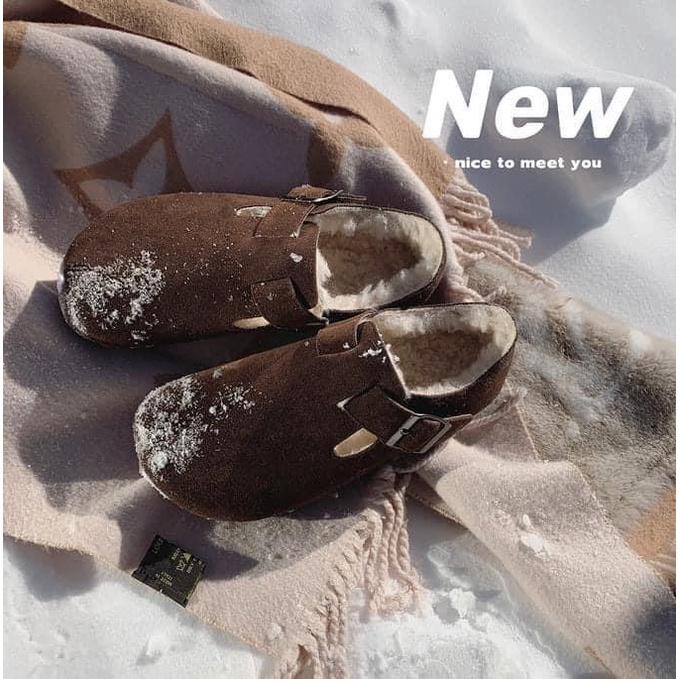 韓版秋冬加絨保暖勃肯鞋-細節圖2