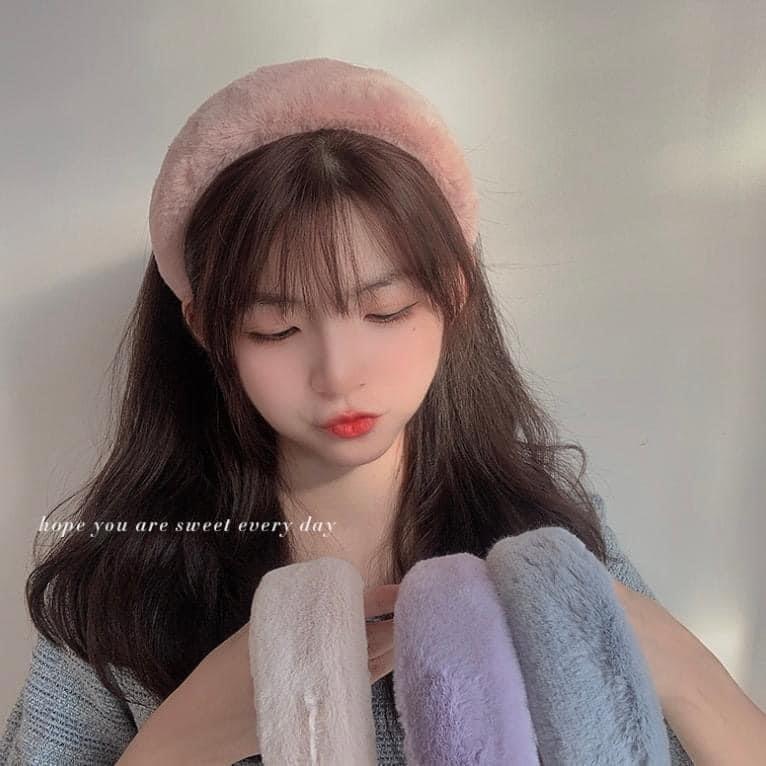 韓國糖果色毛絨絨無痛髮箍(一組2個)-細節圖3