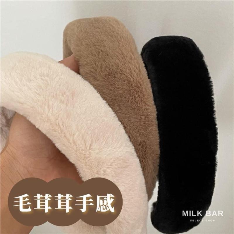 韓國糖果色毛絨絨無痛髮箍(一組2個)-細節圖4