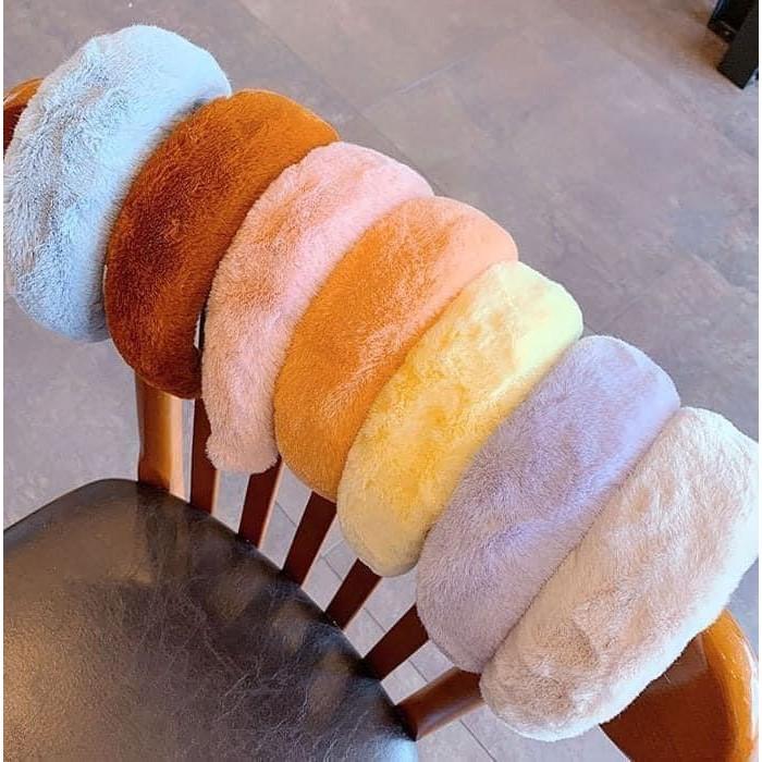 韓國糖果色毛絨絨無痛髮箍(一組2個)-細節圖6