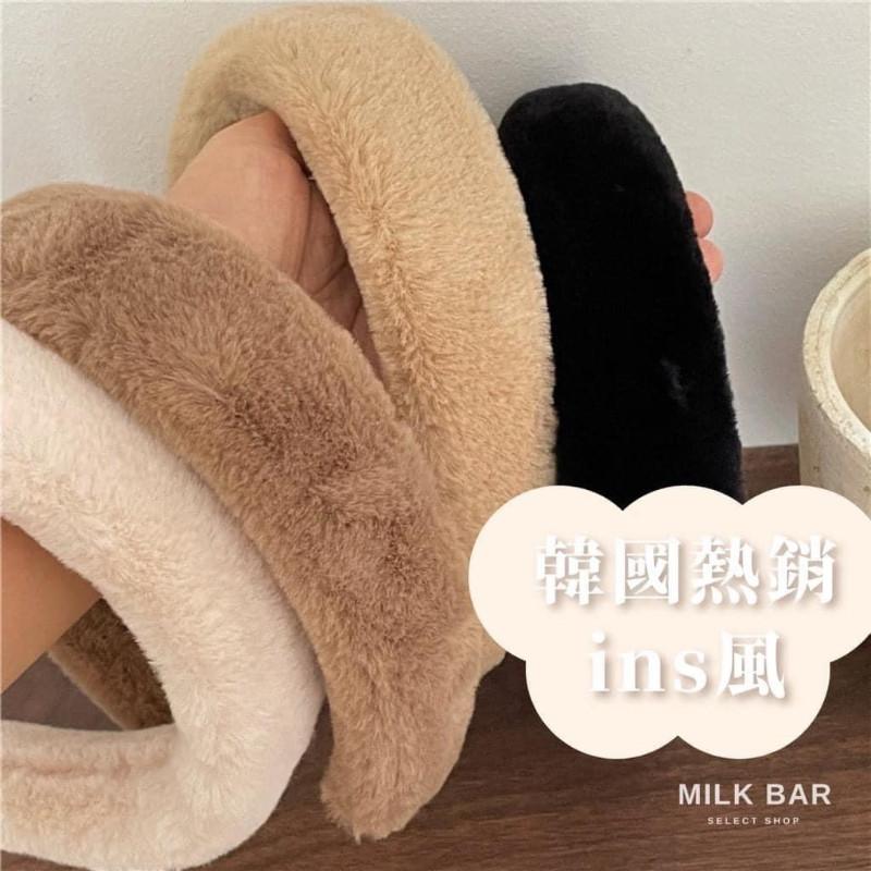 韓國糖果色毛絨絨無痛髮箍(一組2個)-細節圖9