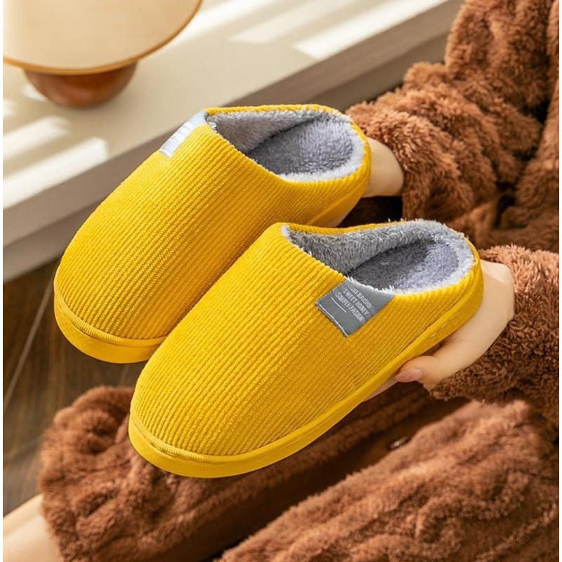 燈芯絨內加絨保暖保暖防滑室內拖鞋-細節圖5