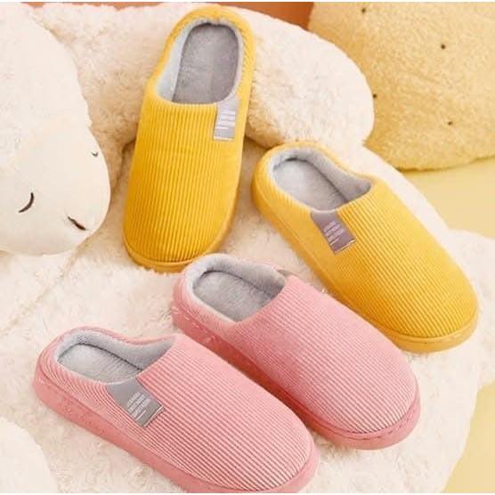 燈芯絨內加絨保暖保暖防滑室內拖鞋-細節圖6